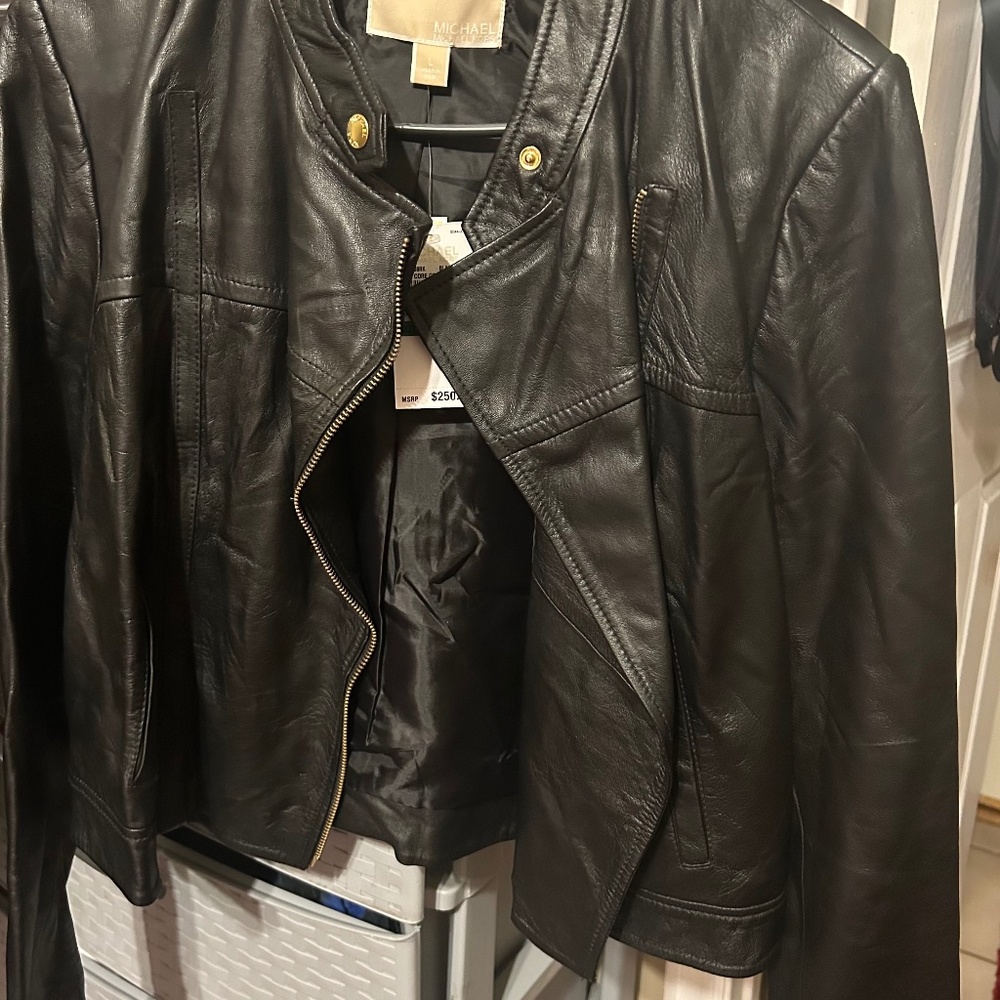 Michael kors leather jacket